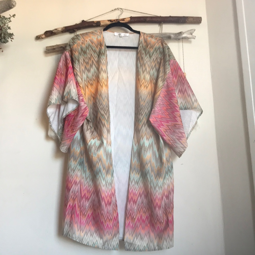 Zigzag pattern festival kimono